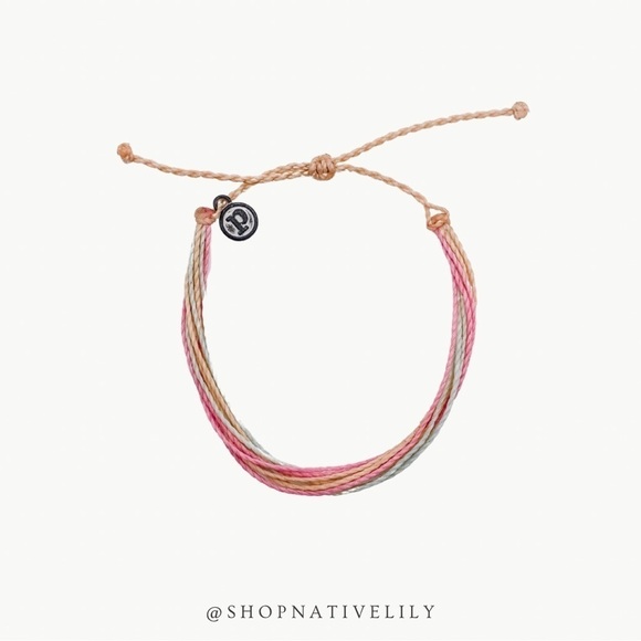 Pura Vida Set of 2 Bracelets Pineapple Bitty Braid & Multicolor With Bag - Picture 3 of 6